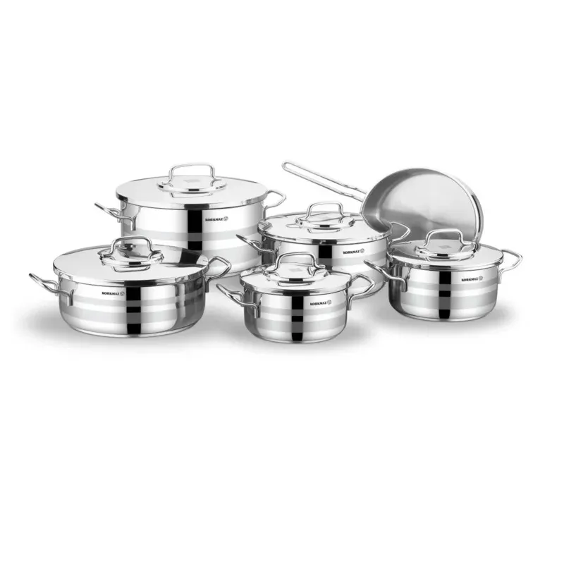 Batterie de Cuisine Korkmaz Astron A2051 11 Pièces Inox