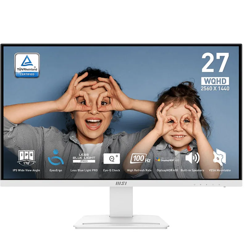 Ecran MSI Pro MP273QW E2 27'' WQHD 100Hz IPS Blanc