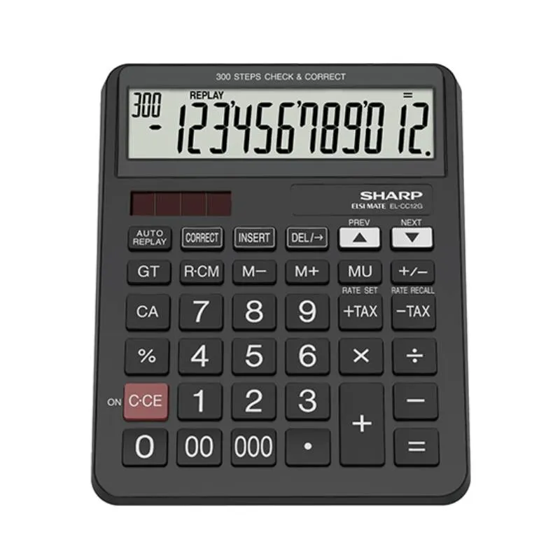 Calculatrice De Bureau Sharp EL-CC12G 12 Chiffres - Noir, Photo boutique Best Buy Tunisie chez Best Buy Tunisie