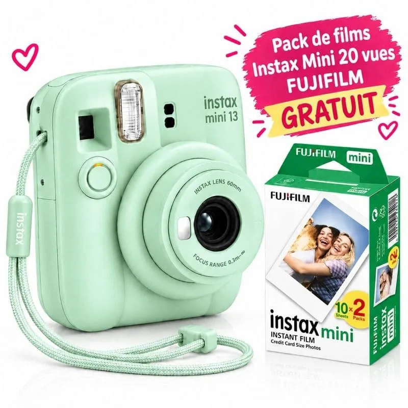 Appareil photo Fujifilm INSTAX Mini 13 - Vert - INSTAXMini 13 -vert