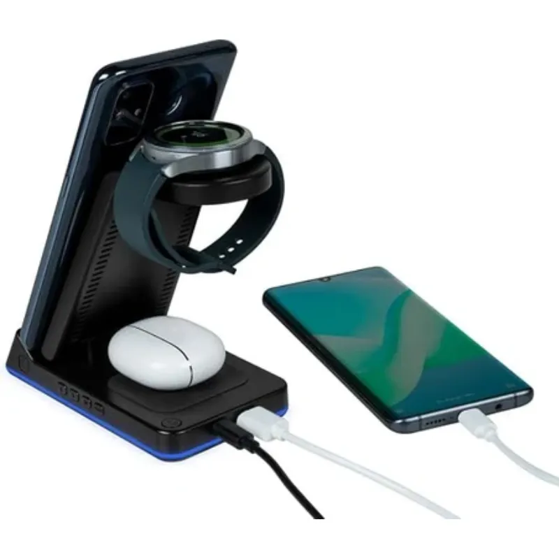 Réveil Numérique Thomson et Station de Charge Sans fil 4-en-1 Compatible Apple - Noir - CL750IS - Apple