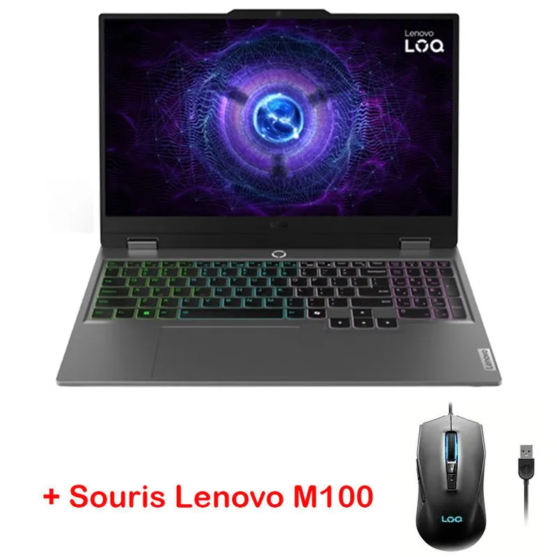 Lenovo LOQ 15IRX9 Intel® Core™ i5 i5-13450HX Ordinateur portable 39,6 cm (15.6") Full HD 16 Go DDR5-SDRAM 512 Go SSD NVIDIA GeForce RTX 4050 Wi-Fi 6 (802.11ax) Français Gris, Photo boutique Best Buy Tunisie chez Best Buy Tunisie