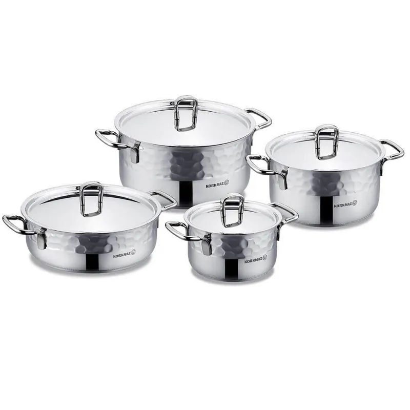Batterie de Cuisine Korkmaz Erna A1963 8 Pièces Inox, Photo chez Best Buy Tunisie chez Best Buy Tunisie