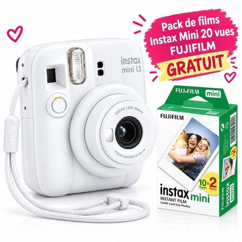 Appareil photo Fujifilm INSTAX Mini 13 - Blanc - INSTAXMini 13 - Blanc