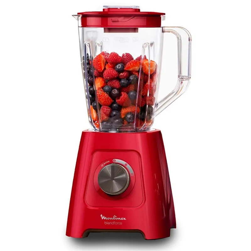 Moulinex LM420510 blender 2 L Mélangeur de table 550 W Rouge, Transparent, Photo boutique Best Buy Tunisie chez Best Buy Tunisie