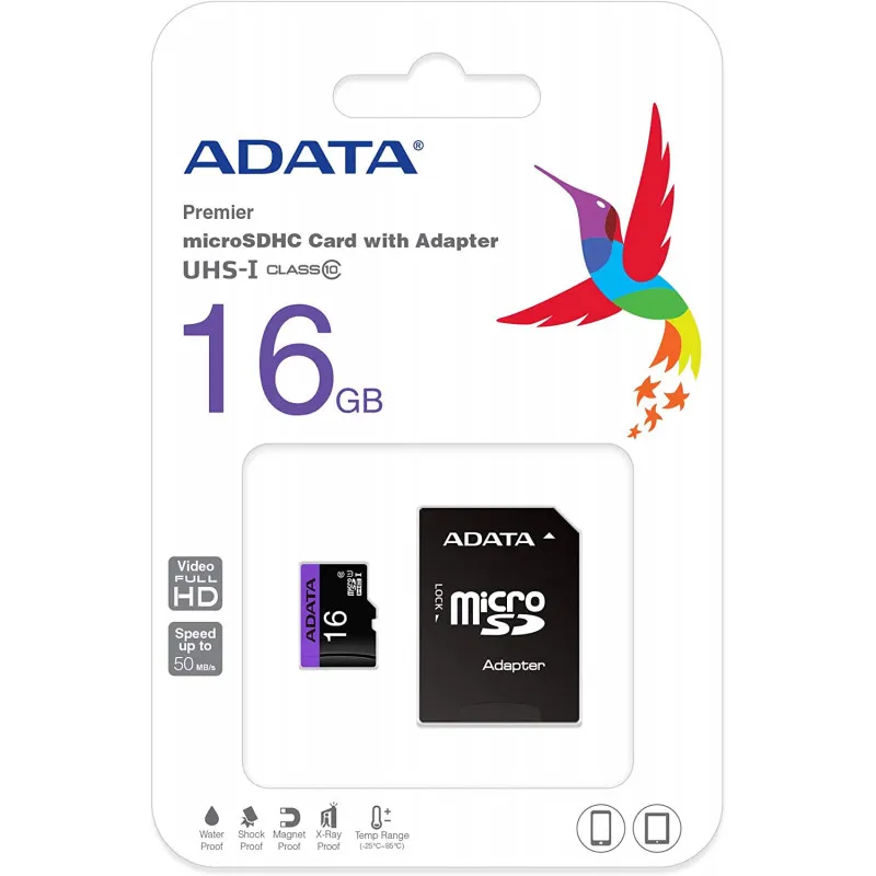 Carte Mémoire Micro Sd 16GB Uhs-i Avec Adaptateur
