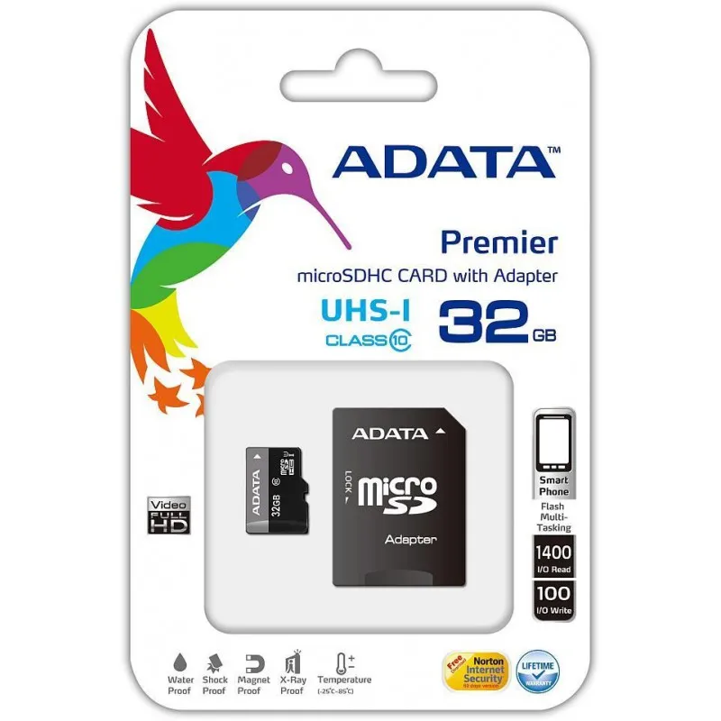 Carte Mémoire Micro Sd 32GB Uhs-i Avec Adaptateur