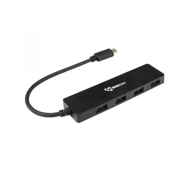 SBOX H-404C hub & concentrateur USB 3.2 Gen 1 (3.1 Gen 1) Type-C 5000 Mbit/s Noir, Photo boutique Best Buy Tunisie chez Best Buy Tunisie
