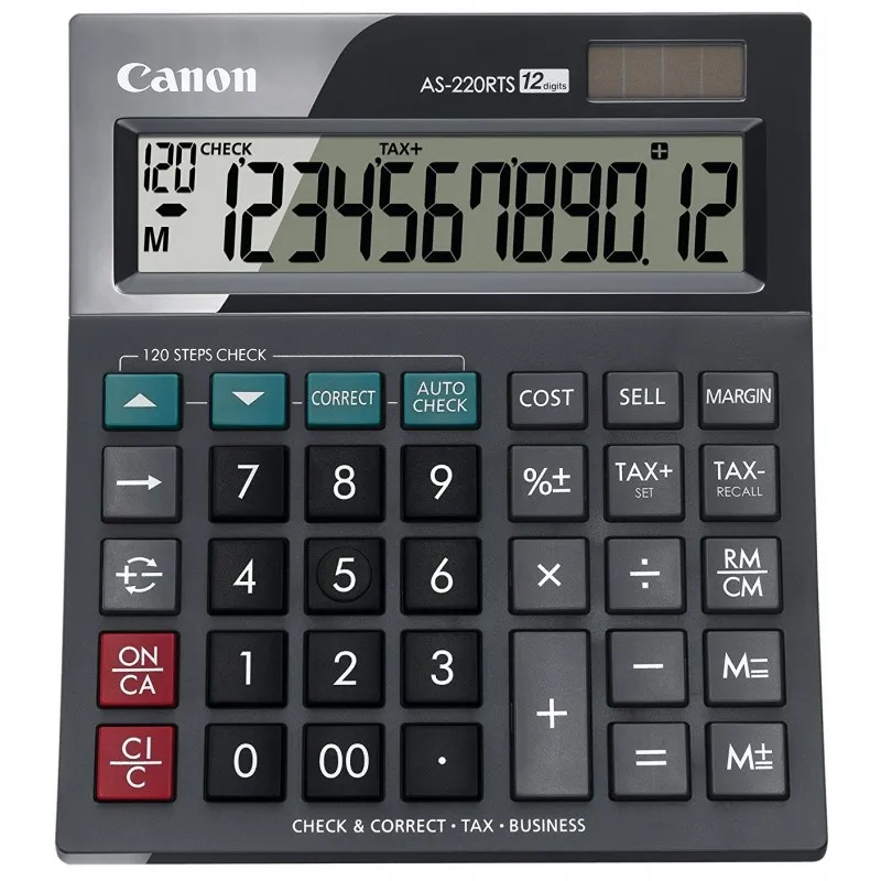 Canon AS-220RTS calculatrice Bureau Calculatrice basique Noir, Gris, Photo boutique Best Buy Tunisie chez Best Buy Tunisie
