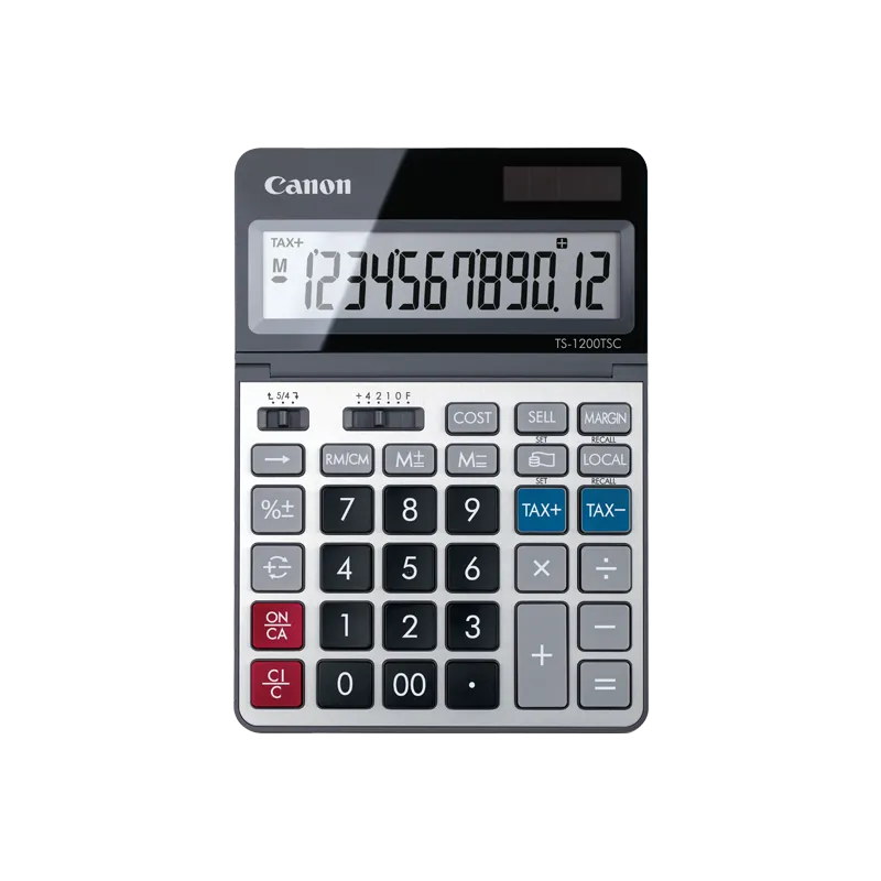 Calculatrice de bureau Canon TS-1200TSC 12 chiffres / Gris, Photo boutique Best Buy Tunisie chez Best Buy Tunisie