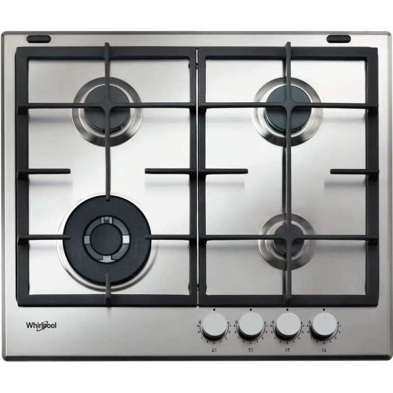 Plaque de Cuisson Gaz 4 Zones Inox 59cm - Whirlpool GMAL 6422/IXL, Photo boutique Best Buy Tunisie chez Best Buy Tunisie