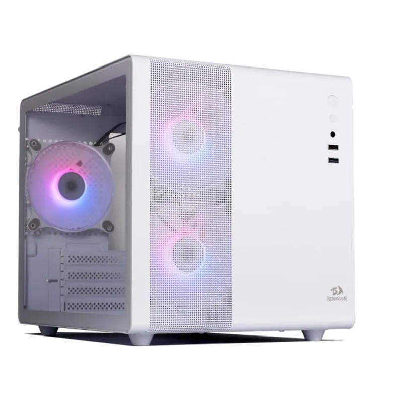 Boîtier Gamer REDRAGON PAGOS 1 GC-570 M-ATX / 3 FAN ARGB / Blanc, Photo boutique Best Buy Tunisie chez Best Buy Tunisie
