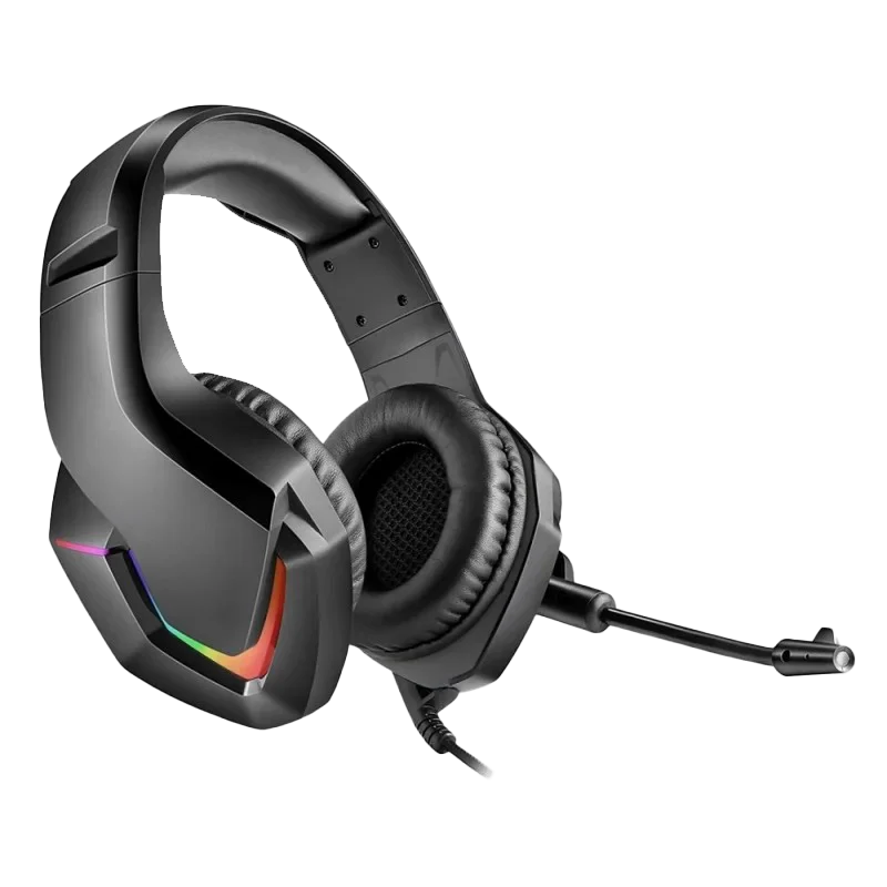 Micro Casque Gamer VARR Stéréo Subwoofers RGB - Noir, Vue principale
