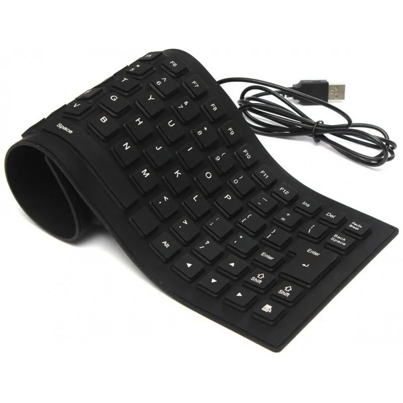 Clavier FilaireJEDEL K14 Flexible USB - Noir, Photo boutique Best Buy Tunisie chez Best Buy Tunisie