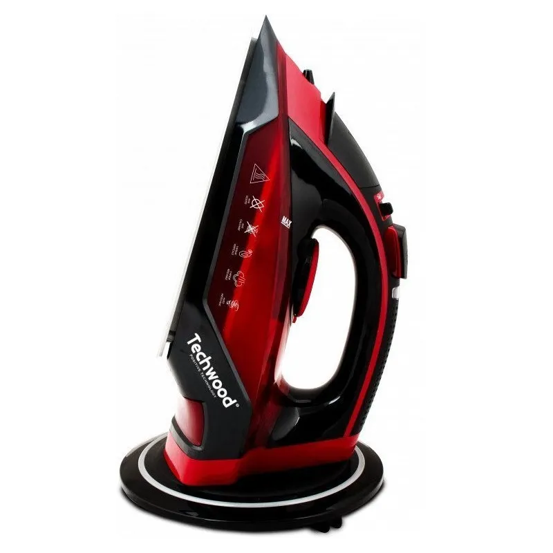 Techwood TFS-246 fer à repasser Fer à repasser à sec ou à vapeur Semelle en céramique 2400 W Noir, Rouge, Photo boutique Best Buy Tunisie chez Best Buy Tunisie