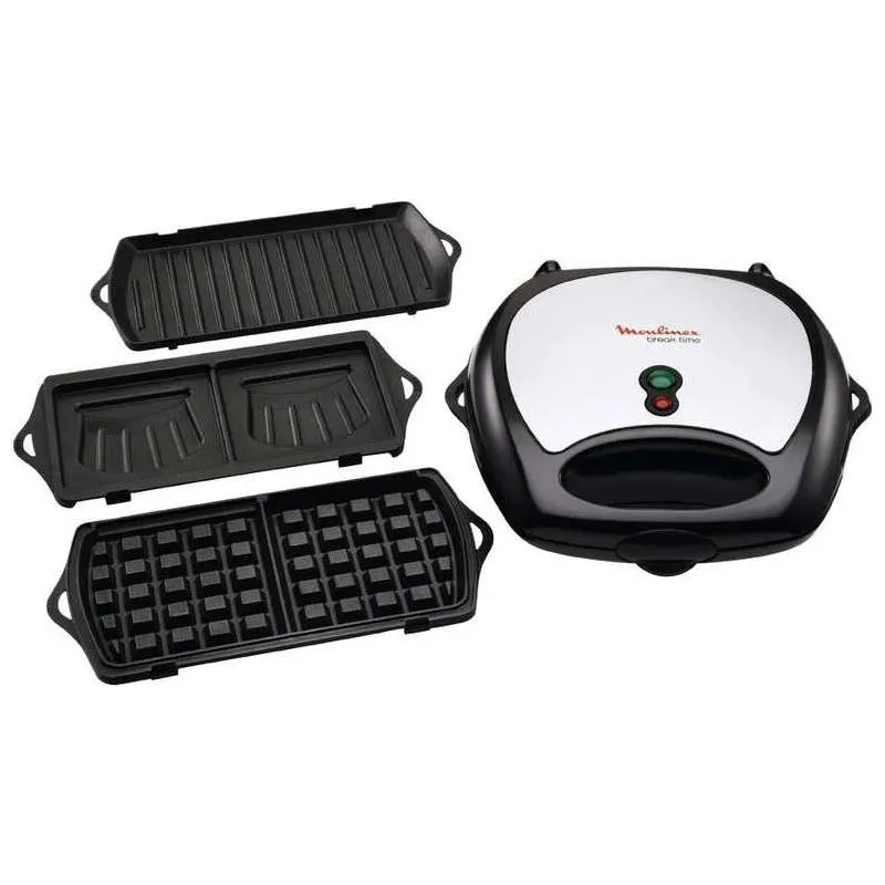 Moulinex SW611812 gaufrier et appareil à croque-monsieur 700 W Noir, Argent, Photo boutique Best Buy Tunisie chez Best Buy Tunisie