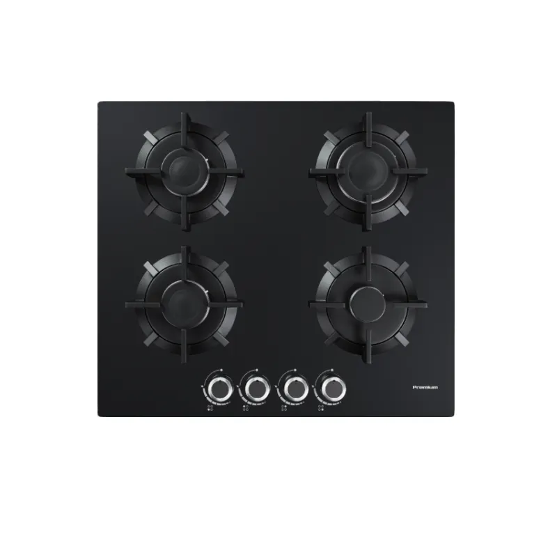 Plaque Gaz Encastrable Premium AP1641.BS04 4 feux Verre Noir, Photo boutique Best Buy Tunisie chez Best Buy Tunisie