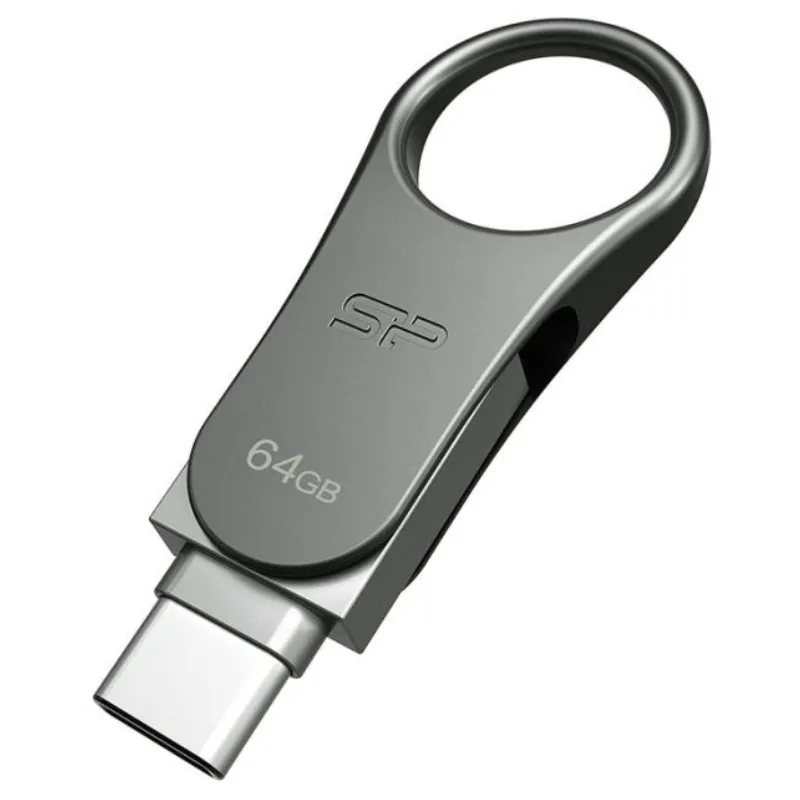 Silicon Power Mobile C80 lecteur USB flash 64 Go USB Type-A / 3.2 Gen 1 (3.1 Gen 1) Titane, Photo boutique Best Buy Tunisie chez Best Buy Tunisie
