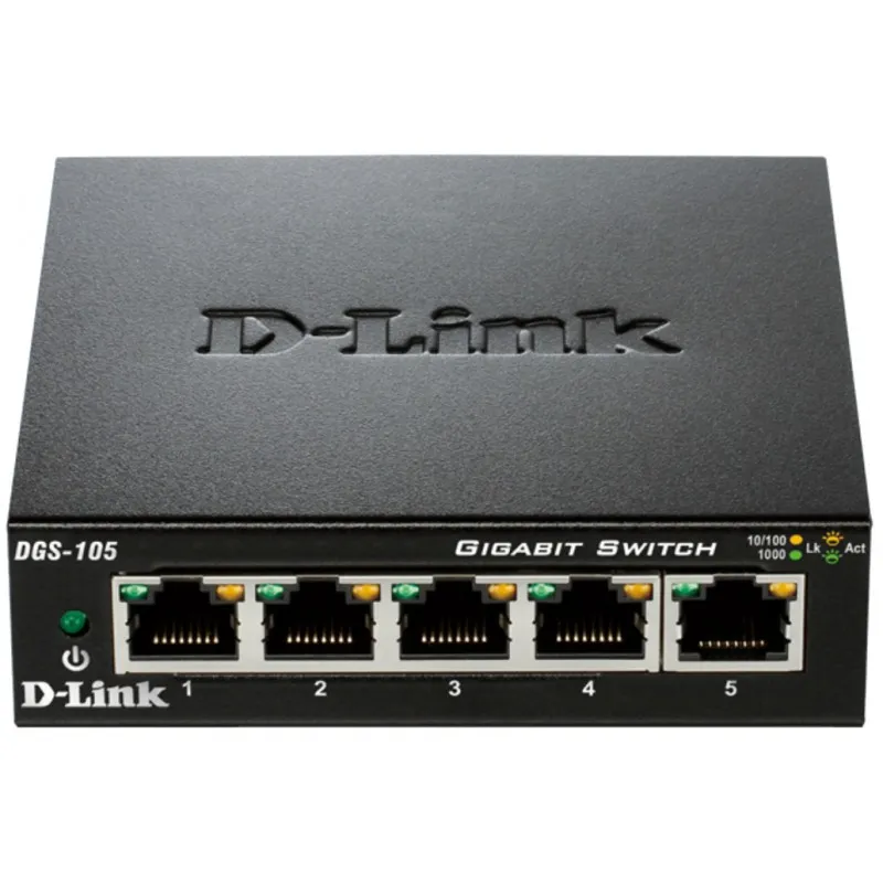 D-Link DGS-105 Non-géré L2 Gigabit Ethernet (10/100/1000) Noir (DGS-105/E), Photo boutique Best Buy Tunisie chez Best Buy Tunisie