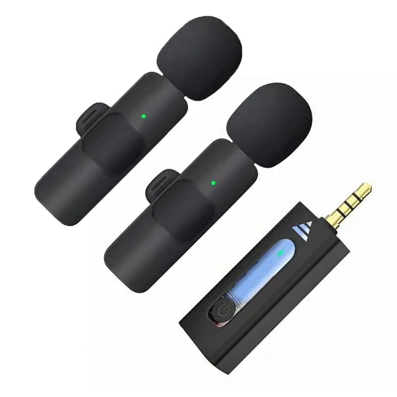Mini Microphone Sans fil K35 Double Micro / Jack 3.5 mm / Noir, Photo boutique Best Buy Tunisie chez Best Buy Tunisie