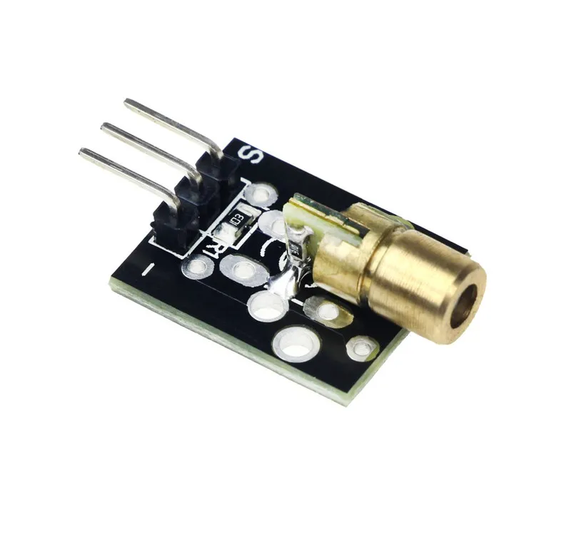 Module de tête en cuivre à diode de point d'émetteur laser rouge KY008 3pin 650nm