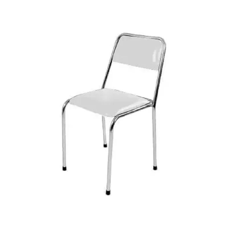 Chaise chrome fixe skaï SOTUFAB (CHC0014), Vue principale