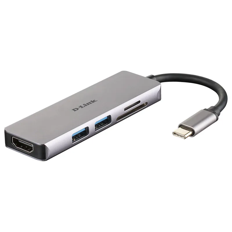 Hub D-link Dub-m530 Usb-c 5-en-1 Vers Hdmi Usb Microsd Sd DUB-M530