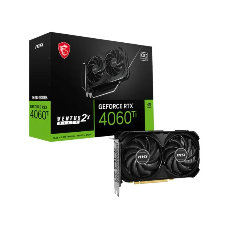 Carte Graphique MSI GeForce RTX 4060Ti VENTUS 2X Black 16G OC, Photo boutique Best Buy Tunisie chez Best Buy Tunisie