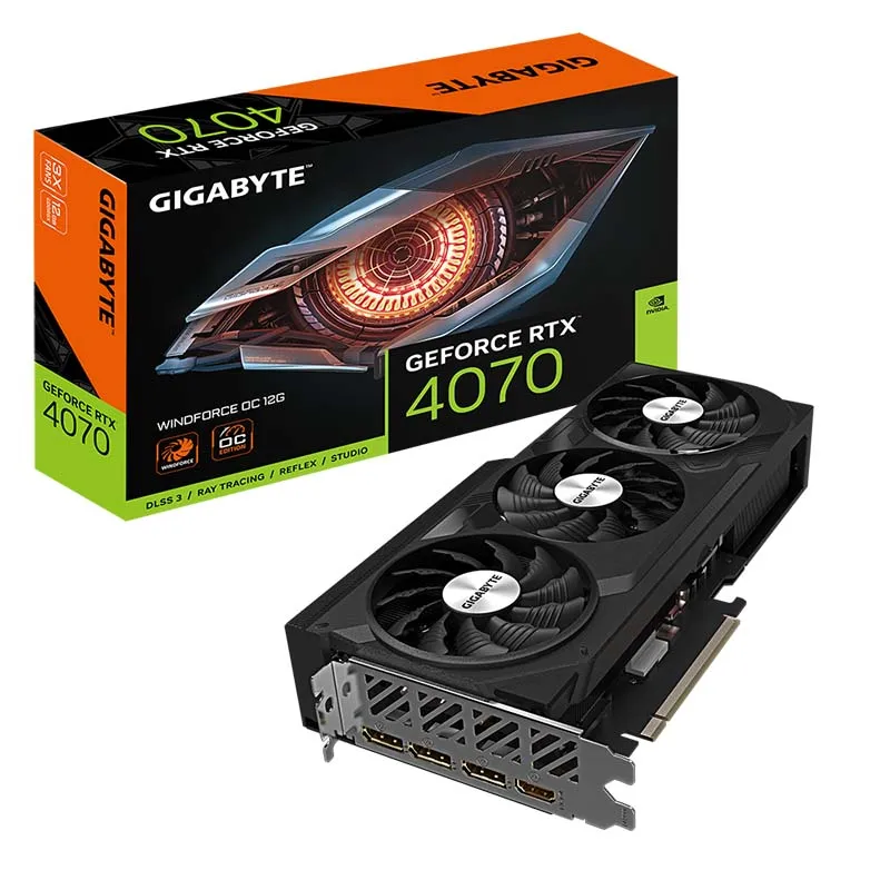 Carte graphique Gigabyte RTX 4070 WindForce 12Go GDDR6 3X Noir, Photo boutique Best Buy Tunisie chez Best Buy Tunisie