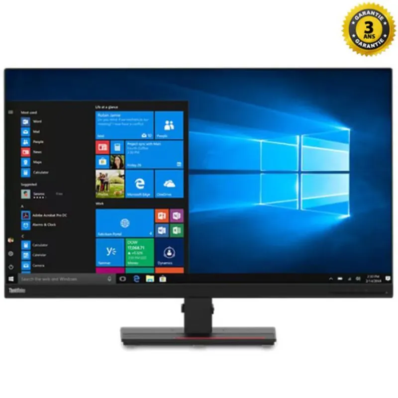 Lenovo ThinkVision T32p-20 31.5" 3840 x 2160 pixels 4K Ultra HD LCD Noir (61F2GAT2EU), Photo boutique Best Buy Tunisie chez Best Buy Tunisie