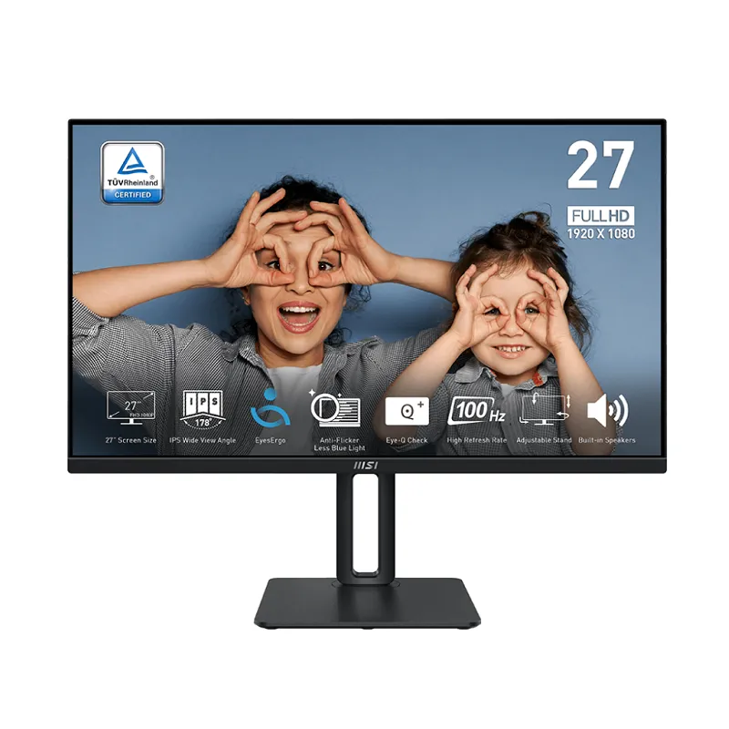 Écran MSI PRO MP275P 27" Full HD IPS / 100 Hz / Avec haut-parleurs / PIVOTANT 90° / Noir, Photo boutique Best Buy Tunisie chez Best Buy Tunisie