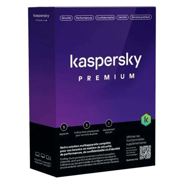 Antivirus KASPERSKY Premium 5 Postes Protection Complete / 1an (KL10478BEFS-FFPMAG), Photo boutique Best Buy Tunisie chez Best Buy Tunisie