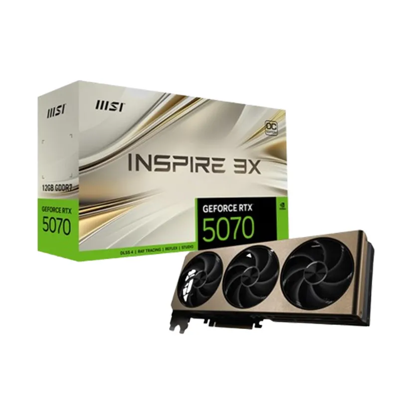 Carte Graphique Gamer MSI GeForce RTX 5070 Ti 16G INSPIRE 3X OC PLUS, Photo boutique Best Buy Tunisie chez Best Buy Tunisie