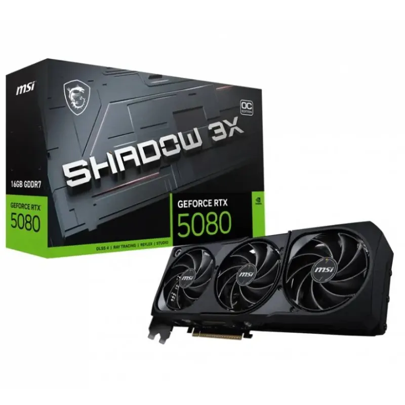 Carte Graphique Gamer MSI GeForce RTX 5080 16G SHADOW 3X OC, Photo boutique Best Buy Tunisie chez Best Buy Tunisie