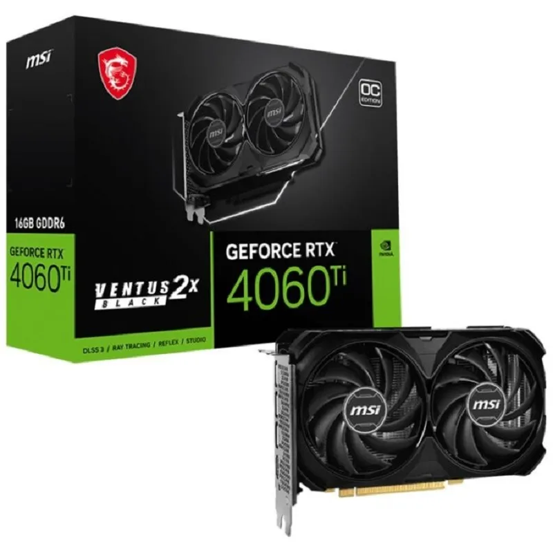 Carte Graphique Gamer MSI GeForce RTX 4060Ti VENTUS 2X BLACK 16G, Photo boutique Best Buy Tunisie chez Best Buy Tunisie
