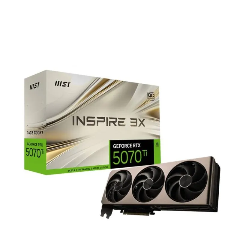 Carte Graphique MSI GeForce RTX 5070 Ti 16GB INSPIRE 3X OC - 912-V531-281