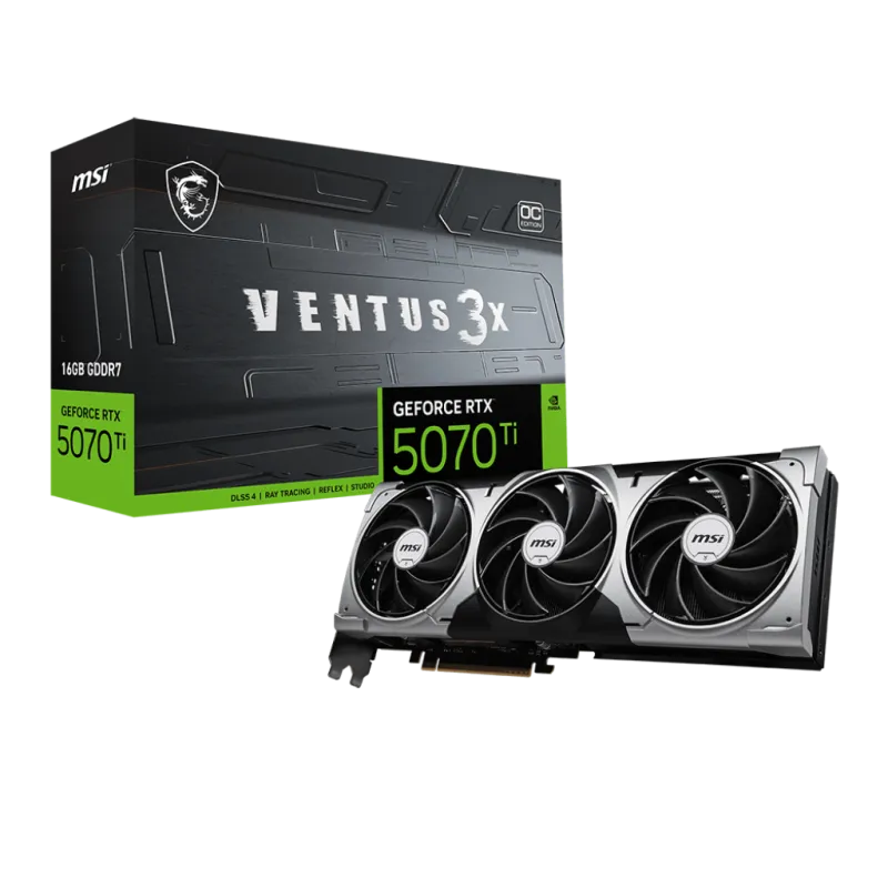 MSI GeForce RTX 5070 Ti 16G VENTUS 3X OC NVIDIA 16 Go GDDR7, Photo boutique Best Buy Tunisie chez Best Buy Tunisie
