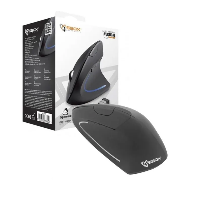 Souris Optique Sans Fil SBOX Vertical 1600Dpi - Noir, Photo boutique Best Buy Tunisie chez Best Buy Tunisie
