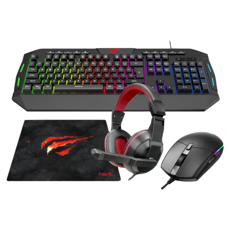 Ensemble Gaming Clavier + Souris + Tapis + Casque Havit KB501CM, Photo boutique Best Buy Tunisie chez Best Buy Tunisie