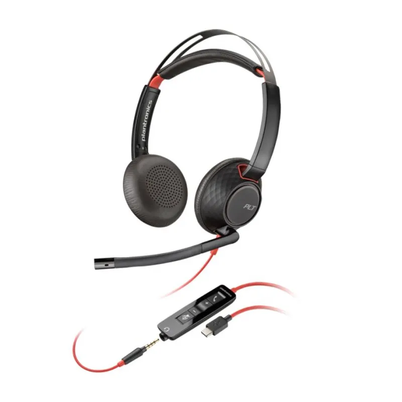Micro-Casque stéréo HP Poly Blackwire 5220 certifié - USB-C + adaptateur, Photo boutique Best Buy Tunisie chez Best Buy Tunisie
