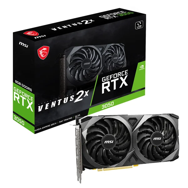 Carte Graphique Msi Geforce RTX 3050 Ventus 2X XS 8G OC - 912-V809-4287