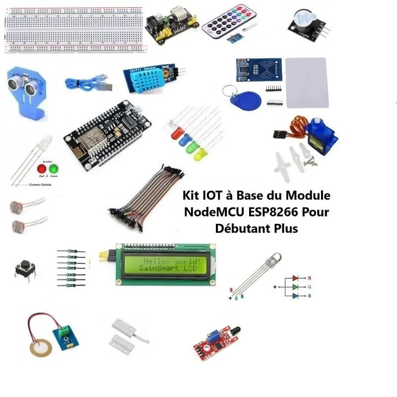 Kit IOT à base du module NodeMCU ESP8266 Pour Débutant Plus