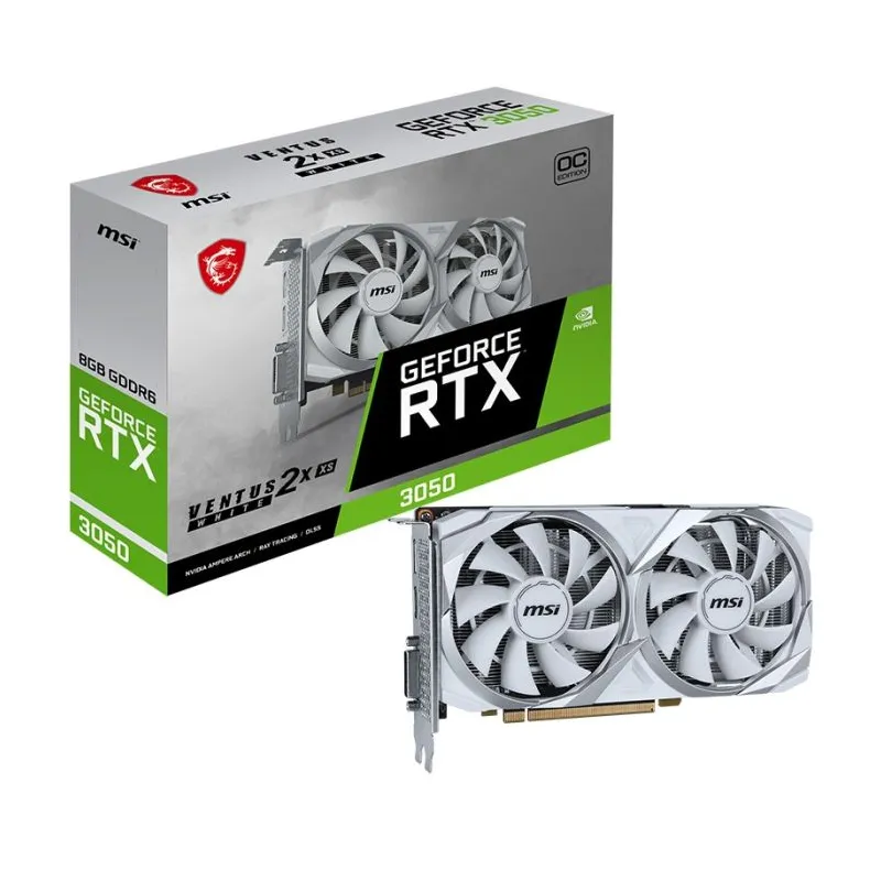 Carte Graphique Gamer MSI GeForce RTX 3050 VENTUS 2X XS WHITE 8G OC, Photo boutique Best Buy Tunisie chez Best Buy Tunisie