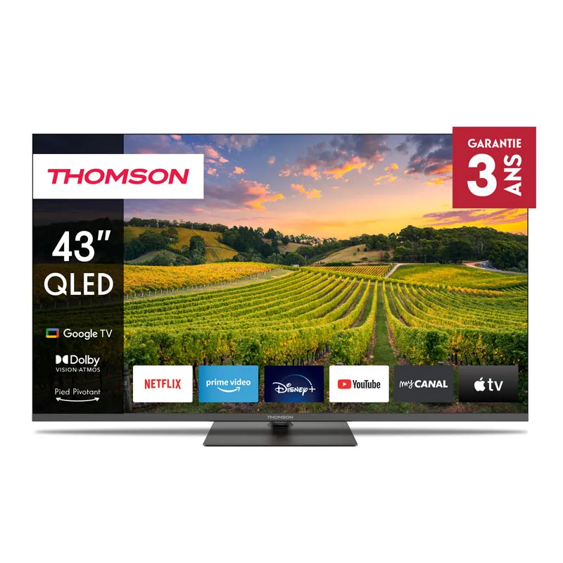 Thomson TV 43" 4K Ultra HD Smart TV Wifi Noir - 43QG5C14, Photo boutique Best Buy Tunisie chez Best Buy Tunisie