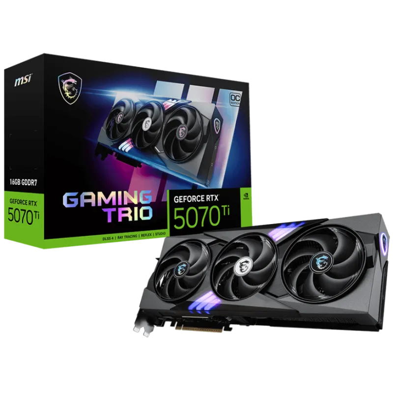 Carte graphique MSI GeForce RTX 5070 Ti GAMING TRIO OC / 16 Go GDDR7, Photo boutique Best Buy Tunisie chez Best Buy Tunisie