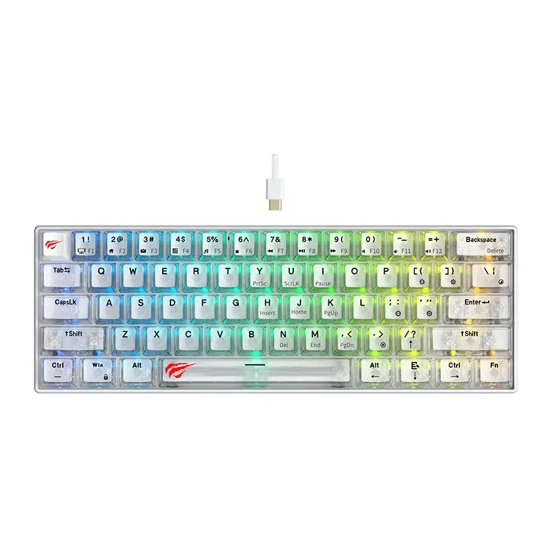 Clavier Gamer Filaire HAVIT KB903L RGB BACKLIT - Blanc, Photo boutique Best Buy Tunisie chez Best Buy Tunisie