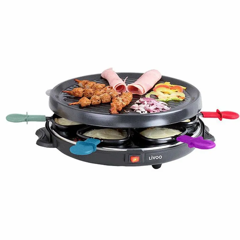 Livoo Appareil à raclette 6 personnes noir (DOC207), Photo boutique Best Buy Tunisie chez Best Buy Tunisie