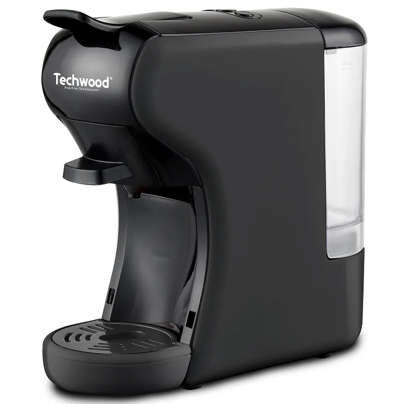 Machine à Café Expresso 2 en 1 Techwood TCA-196N Noir