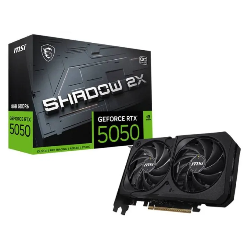 Carte Graphique Gaming MSI GeForce RTX 5050 8Go GDDR6 SHADOW 2X OC Bulk, Photo boutique Best Buy Tunisie chez Best Buy Tunisie