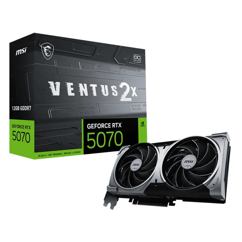 Carte Graphique Gamer MSI GeForce RTX 5070 12G VENTUS 2X OC, Photo boutique Best Buy Tunisie chez Best Buy Tunisie